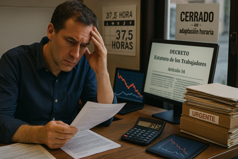 Recorte Horario a 37,5 Horas en España: Consecuencias Financieras y Retos Jurídicos para las Pequeñas Empresas